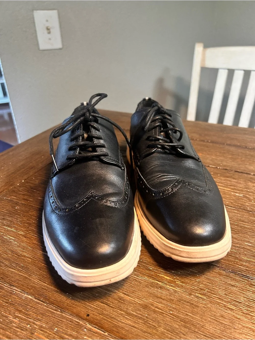 N/A black leather